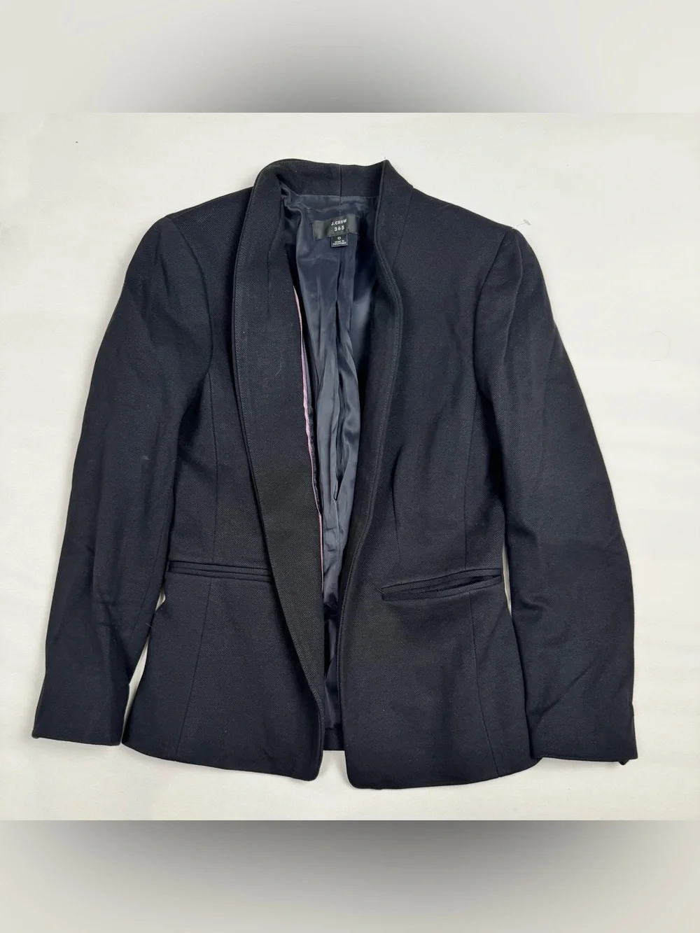 J. Crew 365 Blazer Jacket Going Out Stretch Twill Black Women’s 0 Retail $198